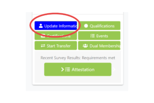 Update Information Button