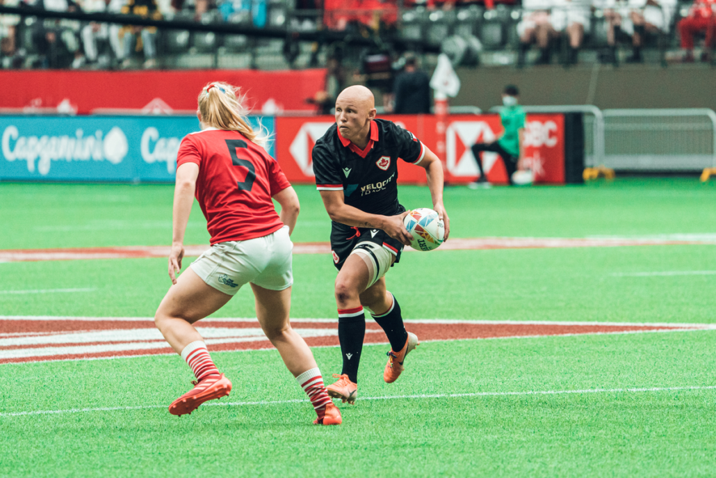 Canada Women's Sevens in action at BC Place