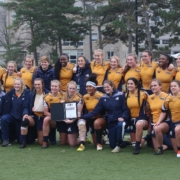 Victoria Vikes celebrate fourth place at the 2021 USPORTS Championships