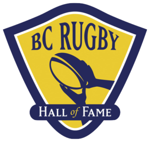 A logo of the BC Rugby Hall of Fame