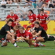 Canada Senior Women's XV team scores a try against Wales in Halifax