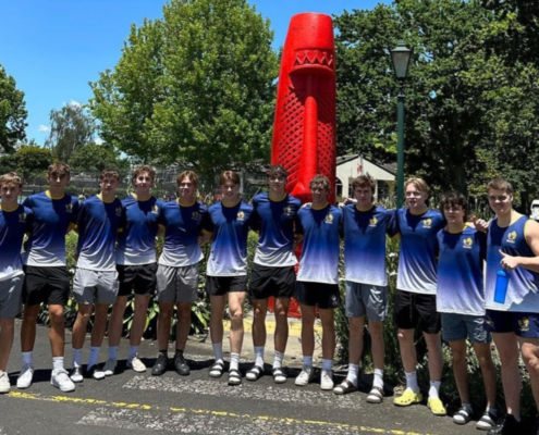 BC Bears Elite 7s Boys pose for a team photo in New Zealand