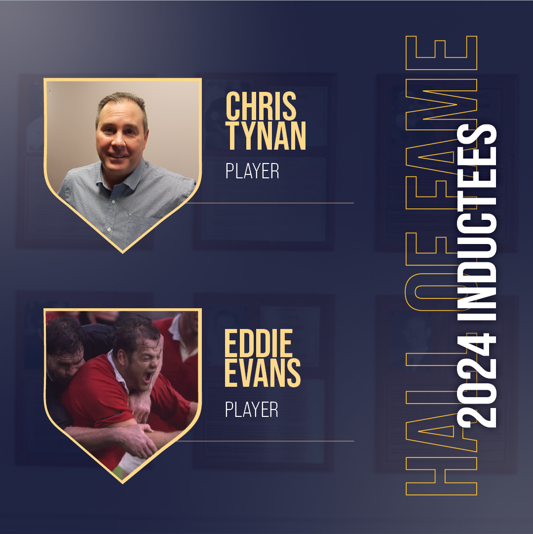 BC Rugby Hall of Fame Graphic - Chris Tynan and Eddie Evans