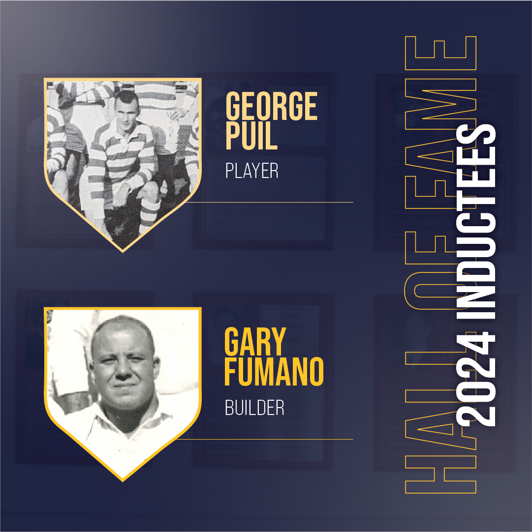 BC Rugby Hall of Fame Graphic - George Puil and Gary Fumano