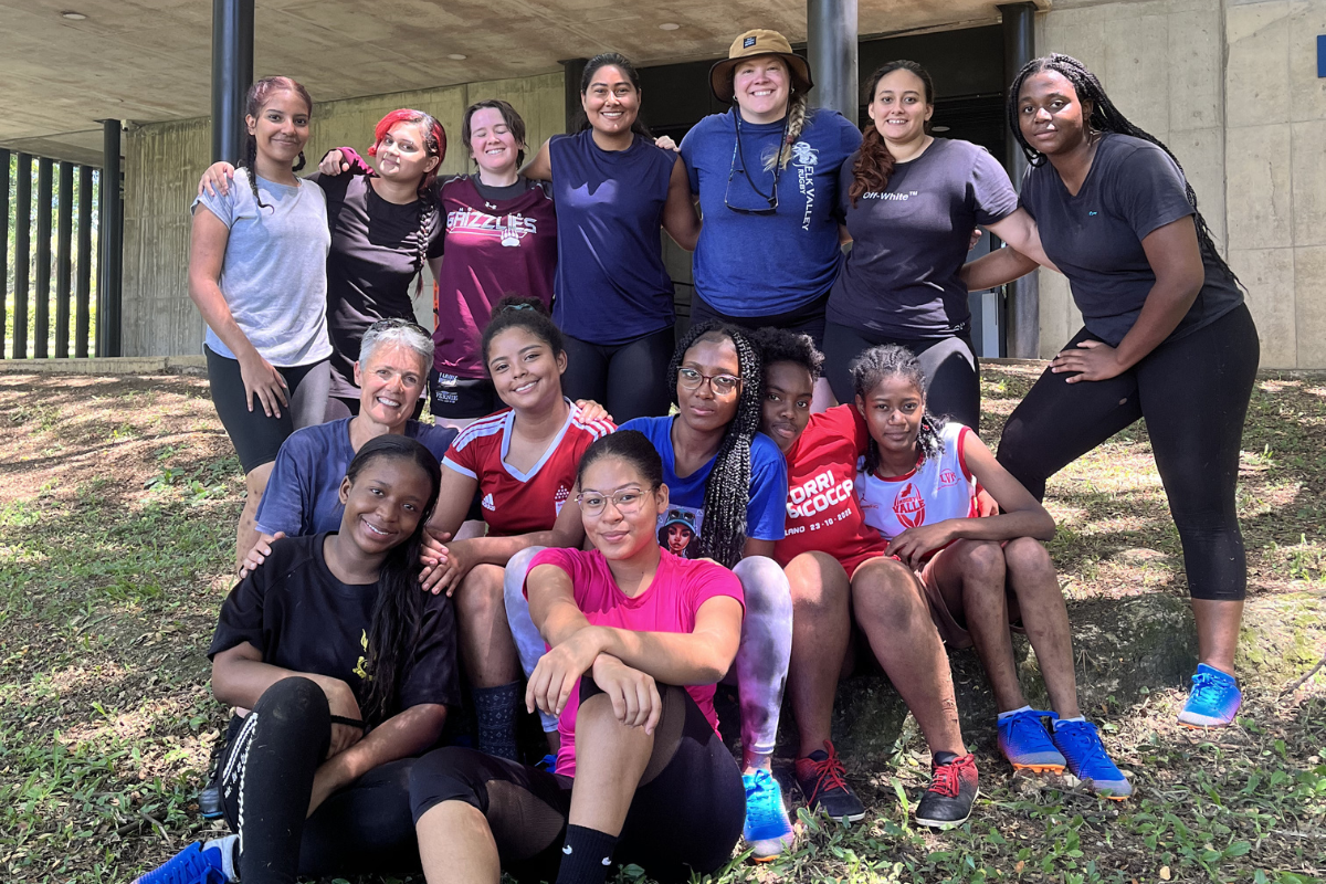 Members of Elk Valley Bulls with Tribu Rugby in Columbia