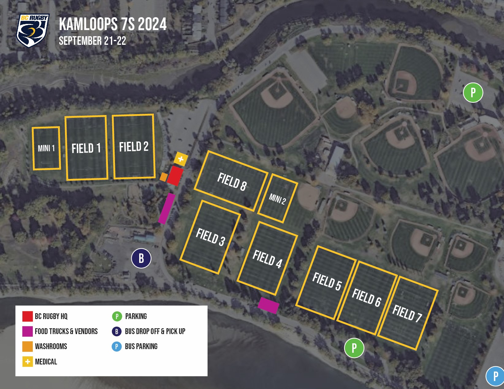 2024 Kamloops 7s Venue Map