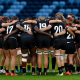 Rugby Canada's Senior Women's National Team huddles ahead of a PAC4 Match against Australia