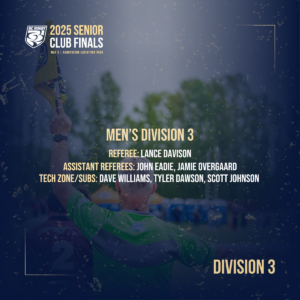 2025 Senior Club Finals- Division 3 Officials