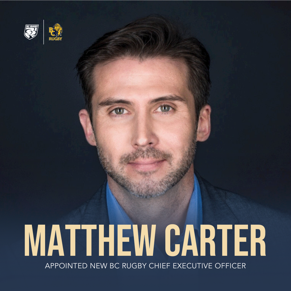 BC Rugby Announces Matthew Carter as CEO